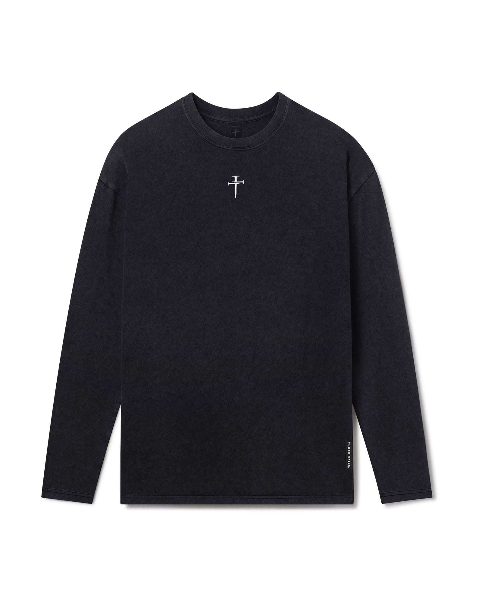 Heavyweight Cotton Oversized Long Sleeve - Black