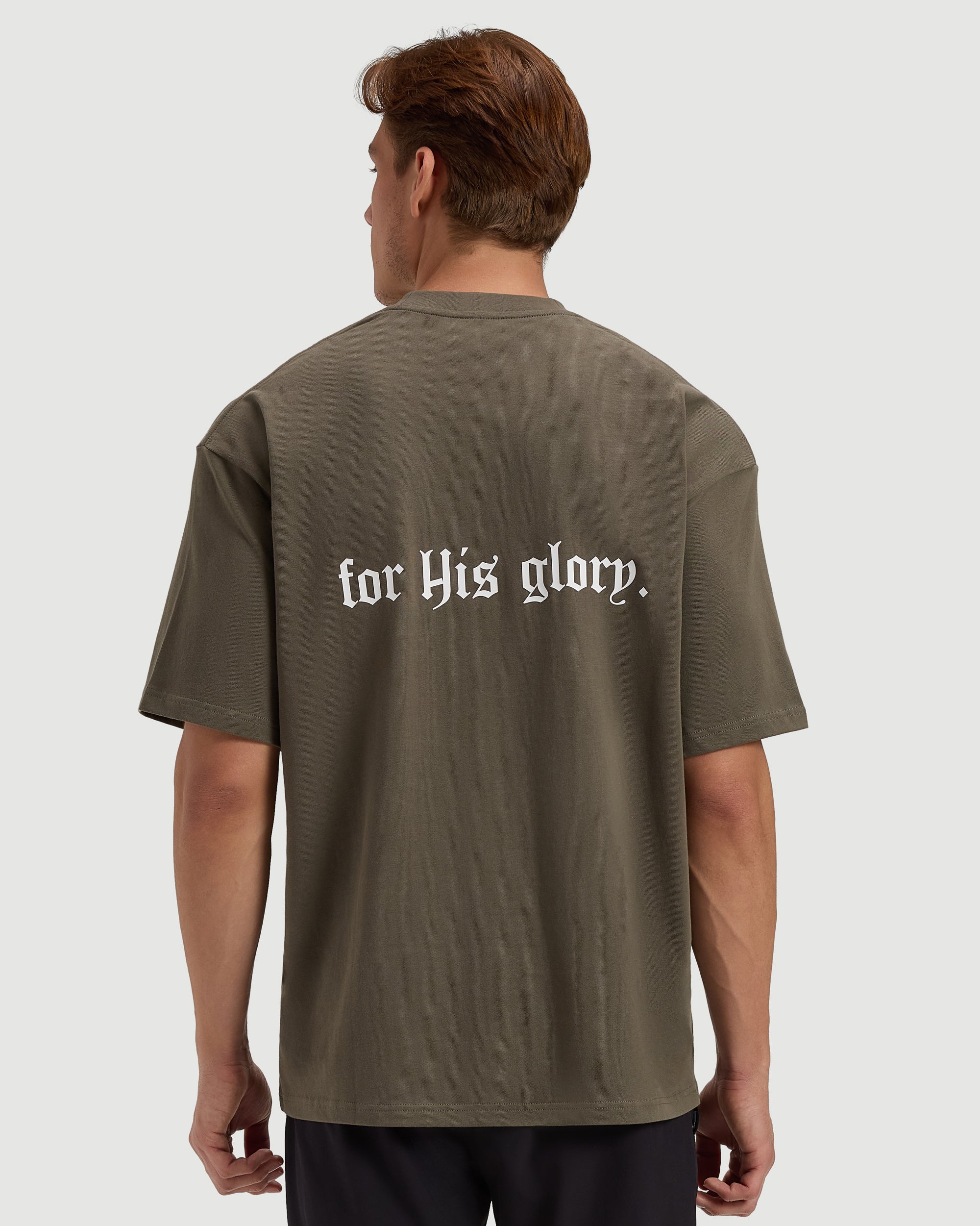 Heavyweight Cotton Oversized Tee "FHG" - Sage