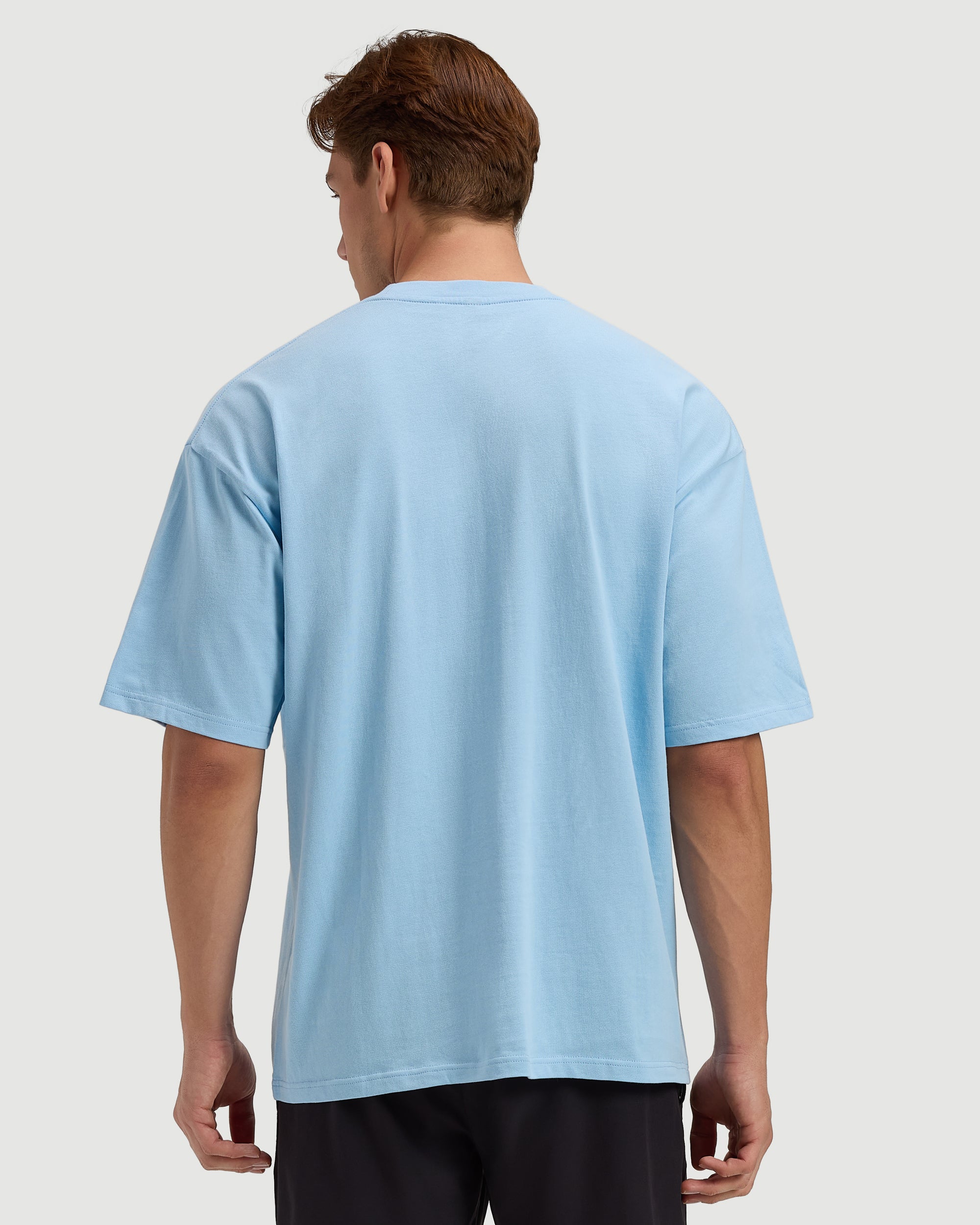 Heavyweight Cotton Oversized Tee - Sky Blue